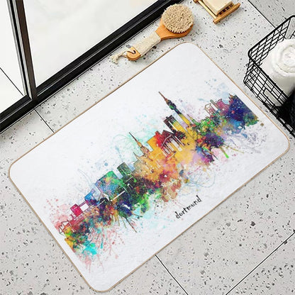 Dortmund Skyline  Stain-Proof Bath Mat