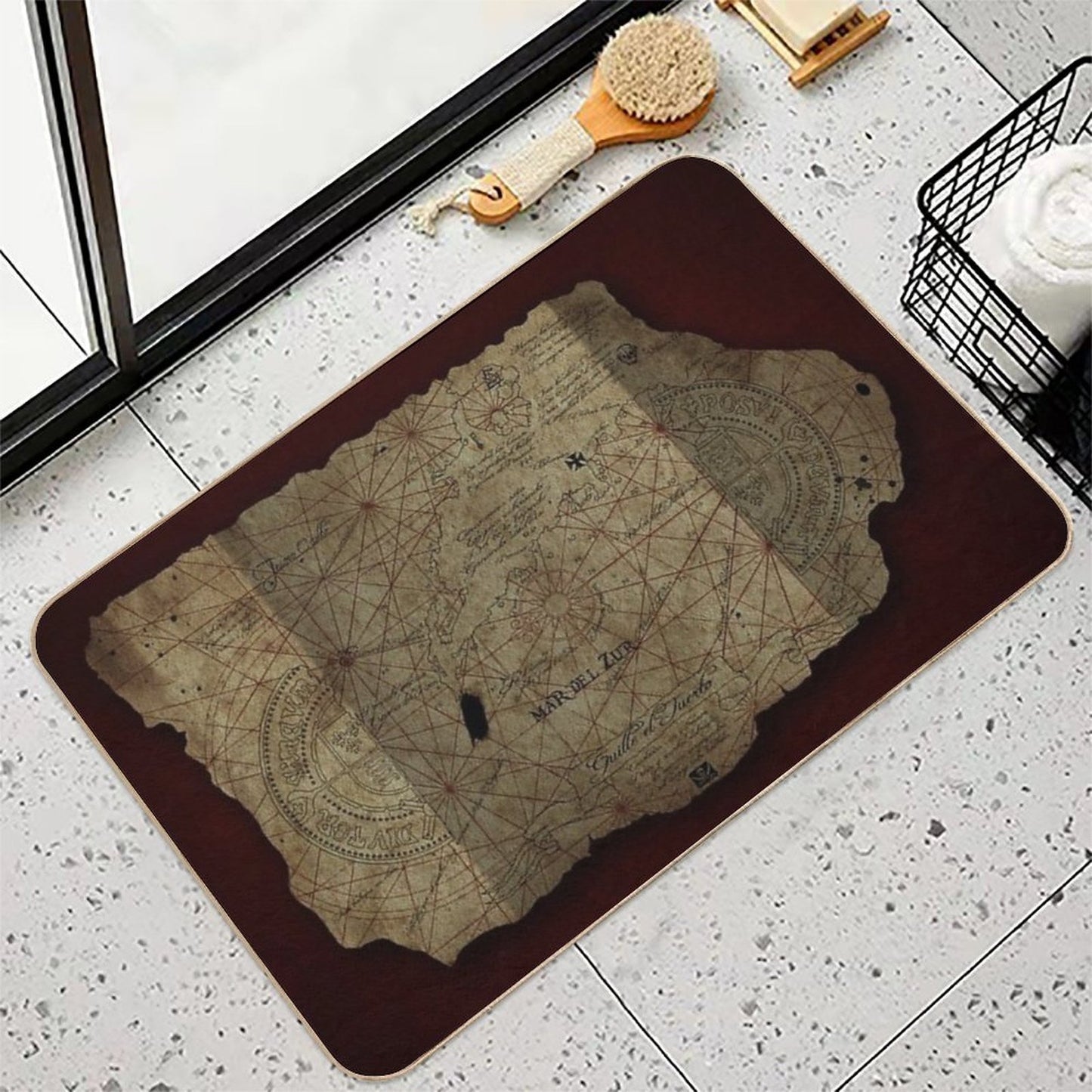 Goonies Treasure Map  Dirt-Trapping Bath Mat