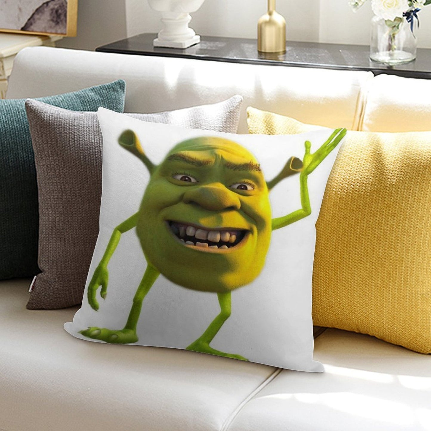 Shrek Wazowski Soft Home Decor Throw Pillow