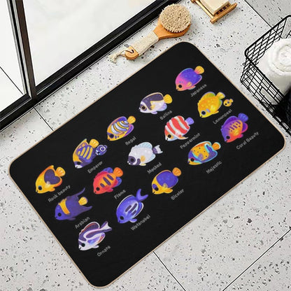 Angelfish! (marine) - Name Ver.  Anti-Trip Bath Mat
