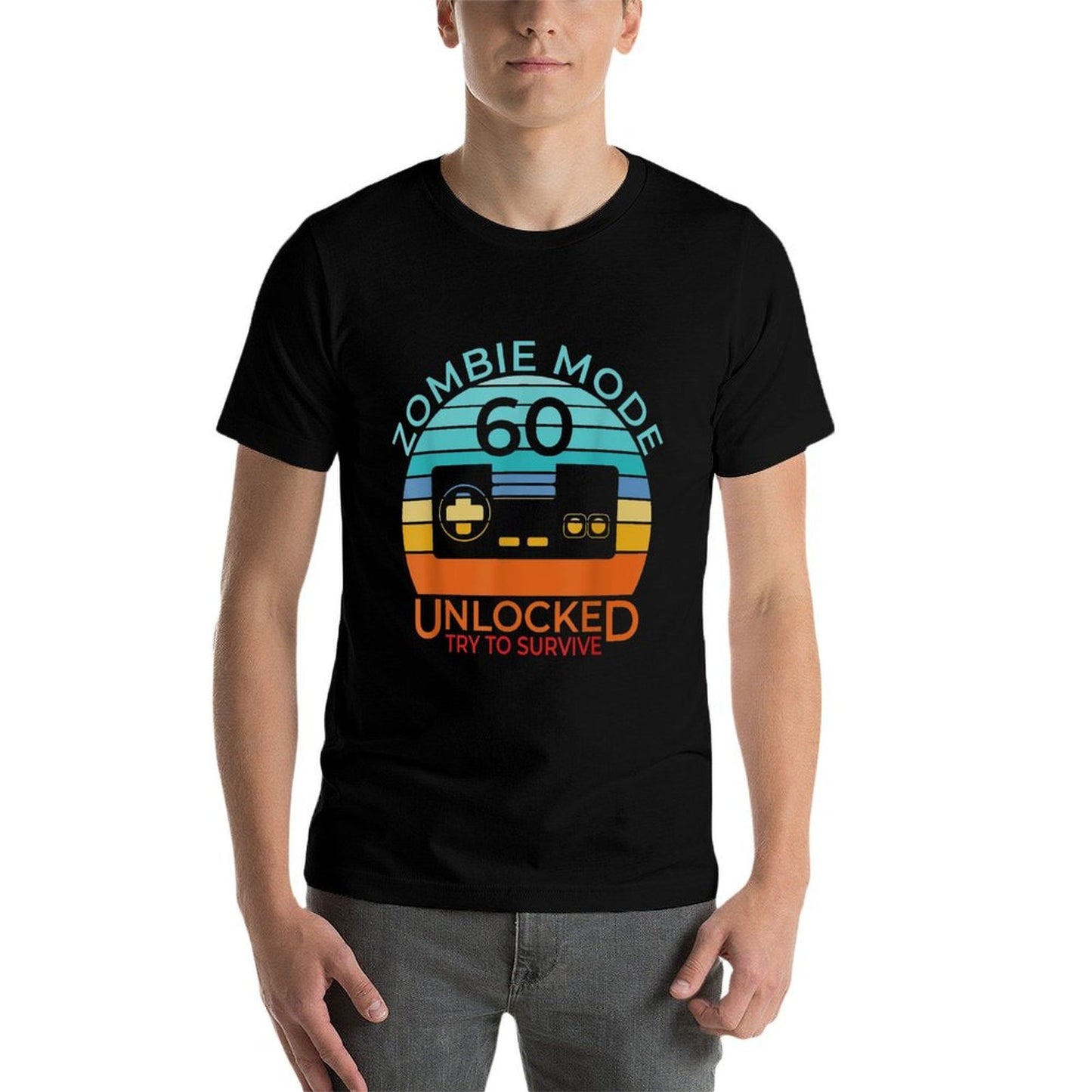 60 Years Old Gamer Gift 60th Birthday  Wrinkle-resistant T-Shirt