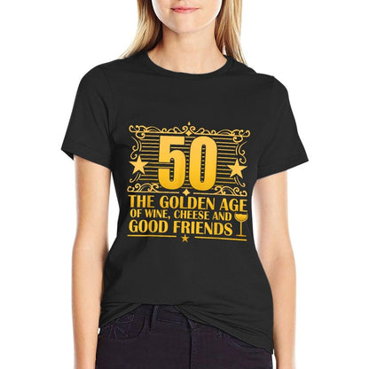Golden Age 50th Birthday 50 Years Old Bday  Trendy Pattern T-Shirt