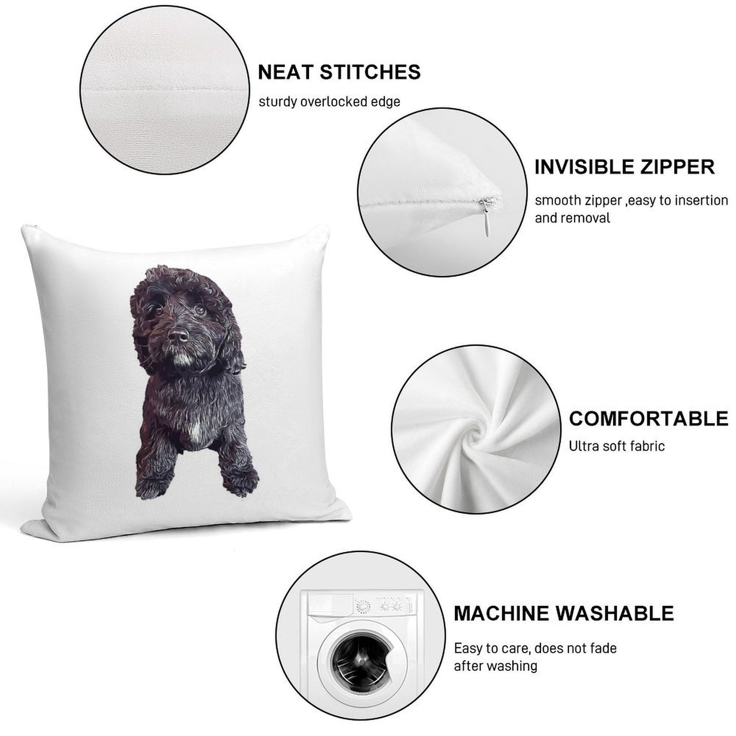 Cavapoo Cavoodle Cockapoo Cuteness Soft Style Accent Throw Pillow