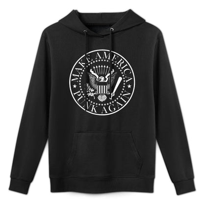 Funny Make America Punk Again Vintage Music Stamp Versatile Streetwear Hoodie