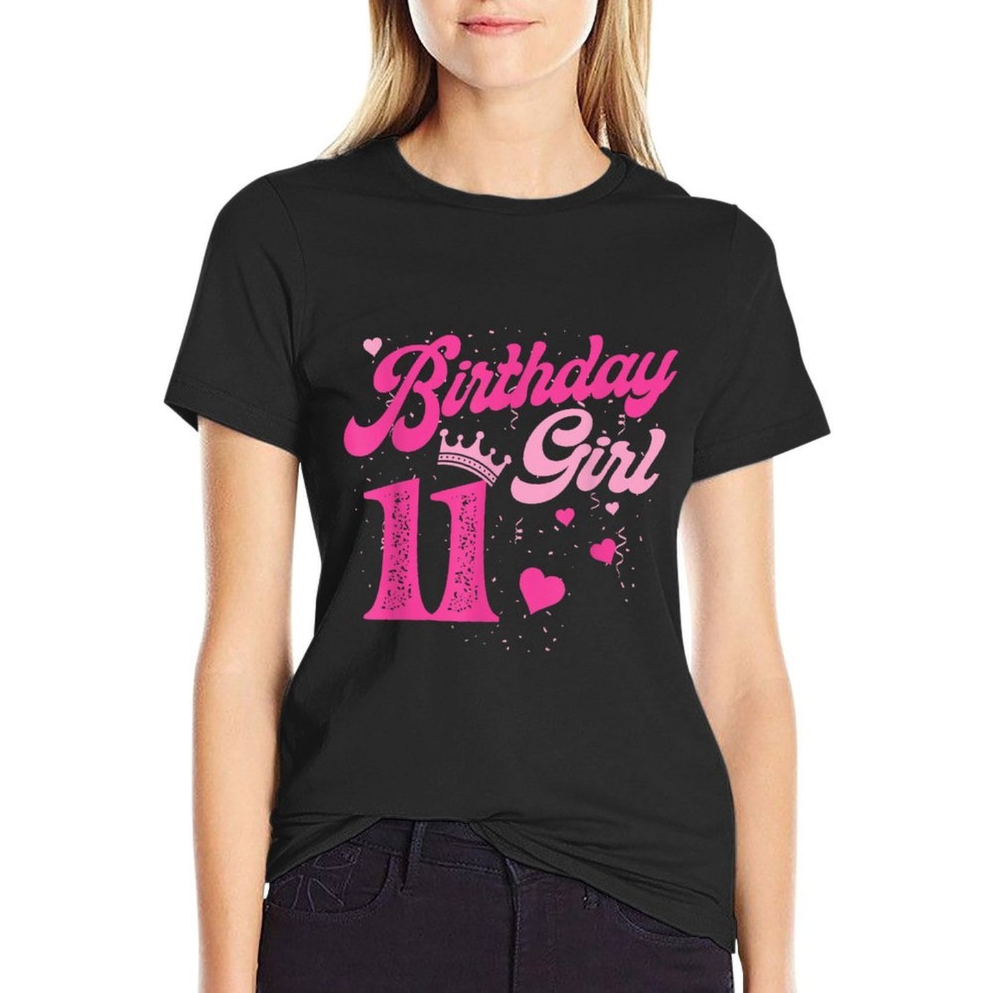 11th Birthday Girl Crown 11 Years Old Bday  Graphic-printed T-Shirt