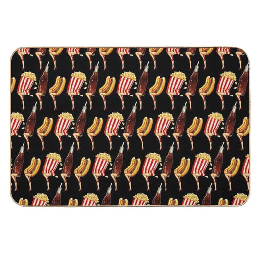 Movie Girls Pattern - Black  Rapid-Drying Bath Mat