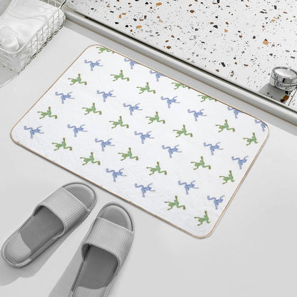Traditional Frog Vintage Pattern  Easy Maintenance Bath Mat