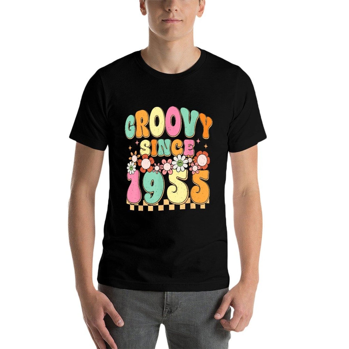 Groovy Since 1955 70 Year Old Flower 70th Birthday Vintage  Affordable Price T-Shirt