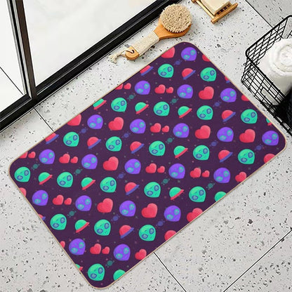Kawaii Aliens  Long-Lasting Bath Mat