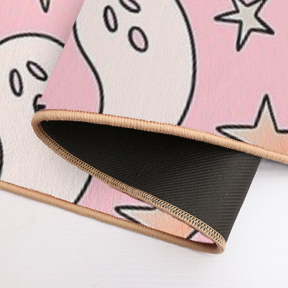 Pastel Ghost Print in Pinkp  Anti-Trip Bath Mat