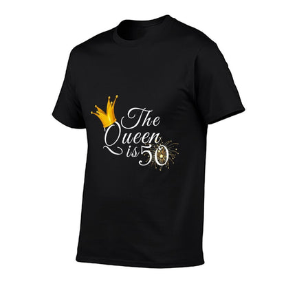 Womens 50th Birthday Gifts Ideas For Her The Queen Is 50 Fabulous  Oversized Silhouette T-Shirt