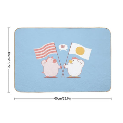 Breakfast  Repositionable Bath Mat