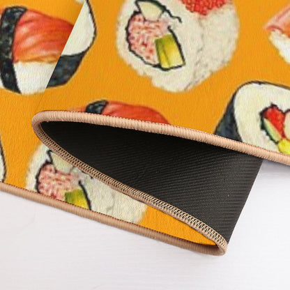 Sushi Pattern - Orange  Odorless Bath Mat