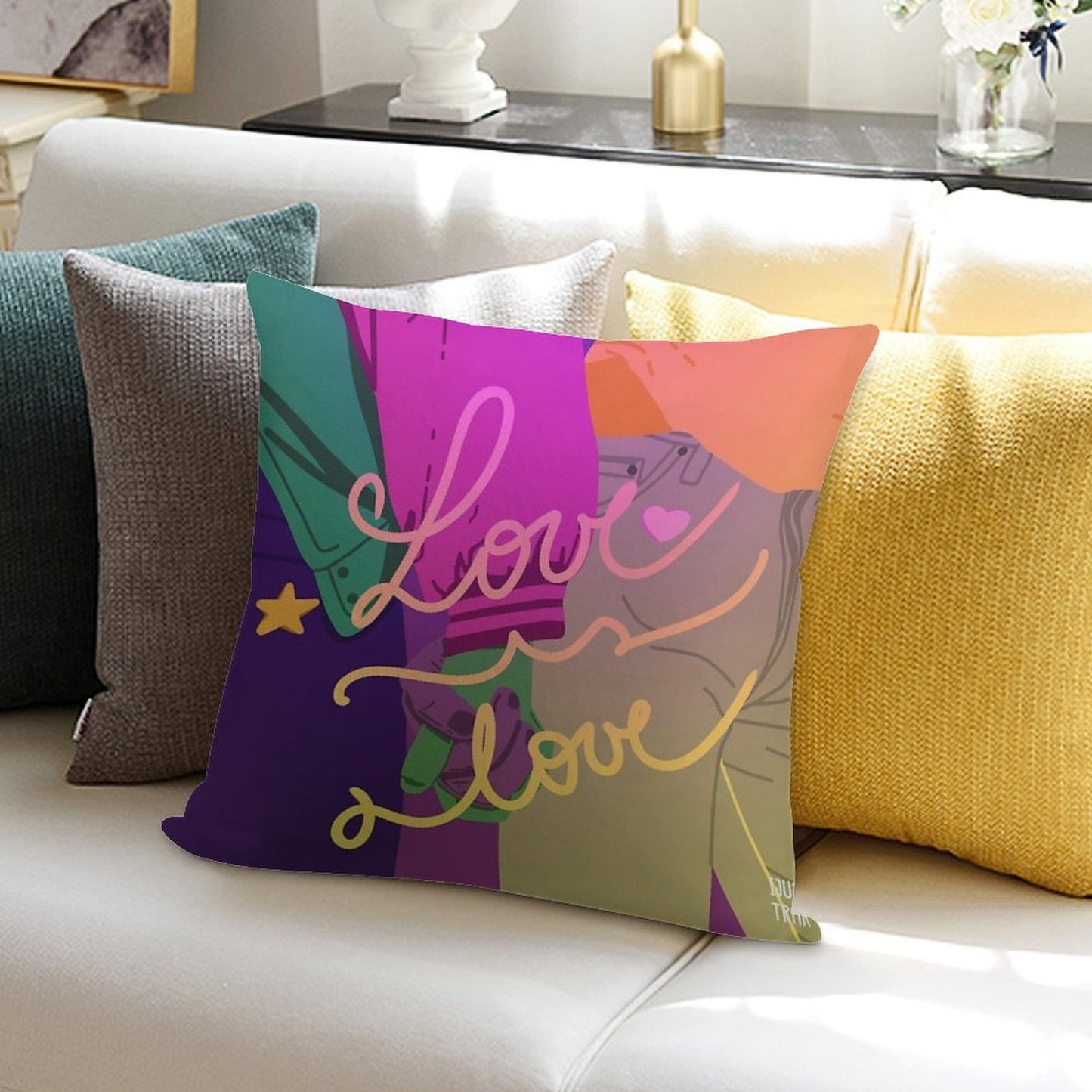 Love Is Love Soft Decorative Cover Throw Pillow