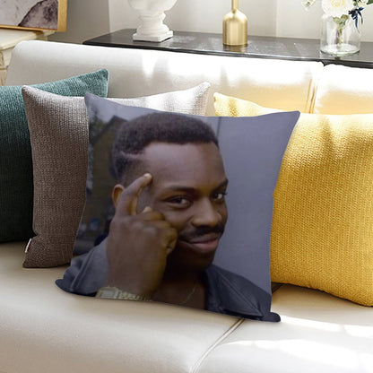 Roll Safe Thinking Meme Soft Luxury Feel Throw Pillow