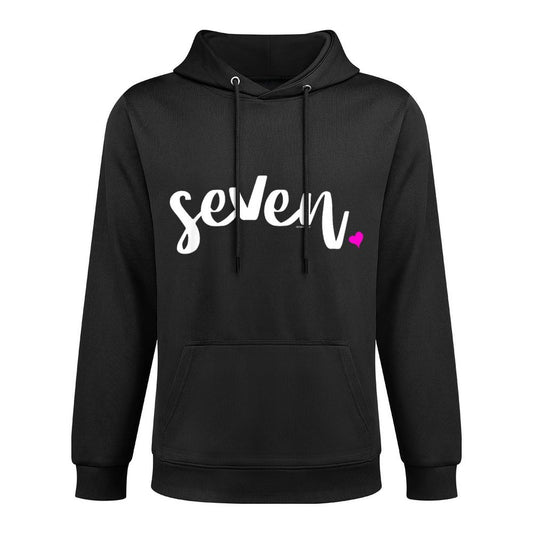 7th Birthday Girl 7 Year  Age 7 Seven Party Idea Pink Casual Wear Hoodie
