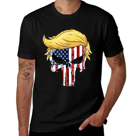 Donald Trump Hair President Skull Take America Back Merica  Moisture-wicking T-Shirt