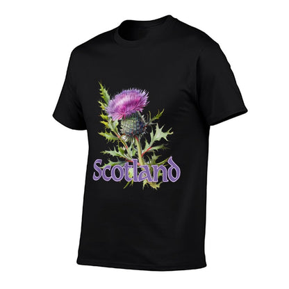 Scotland Watercolor Thistle  Eco-friendly Material T-Shirt