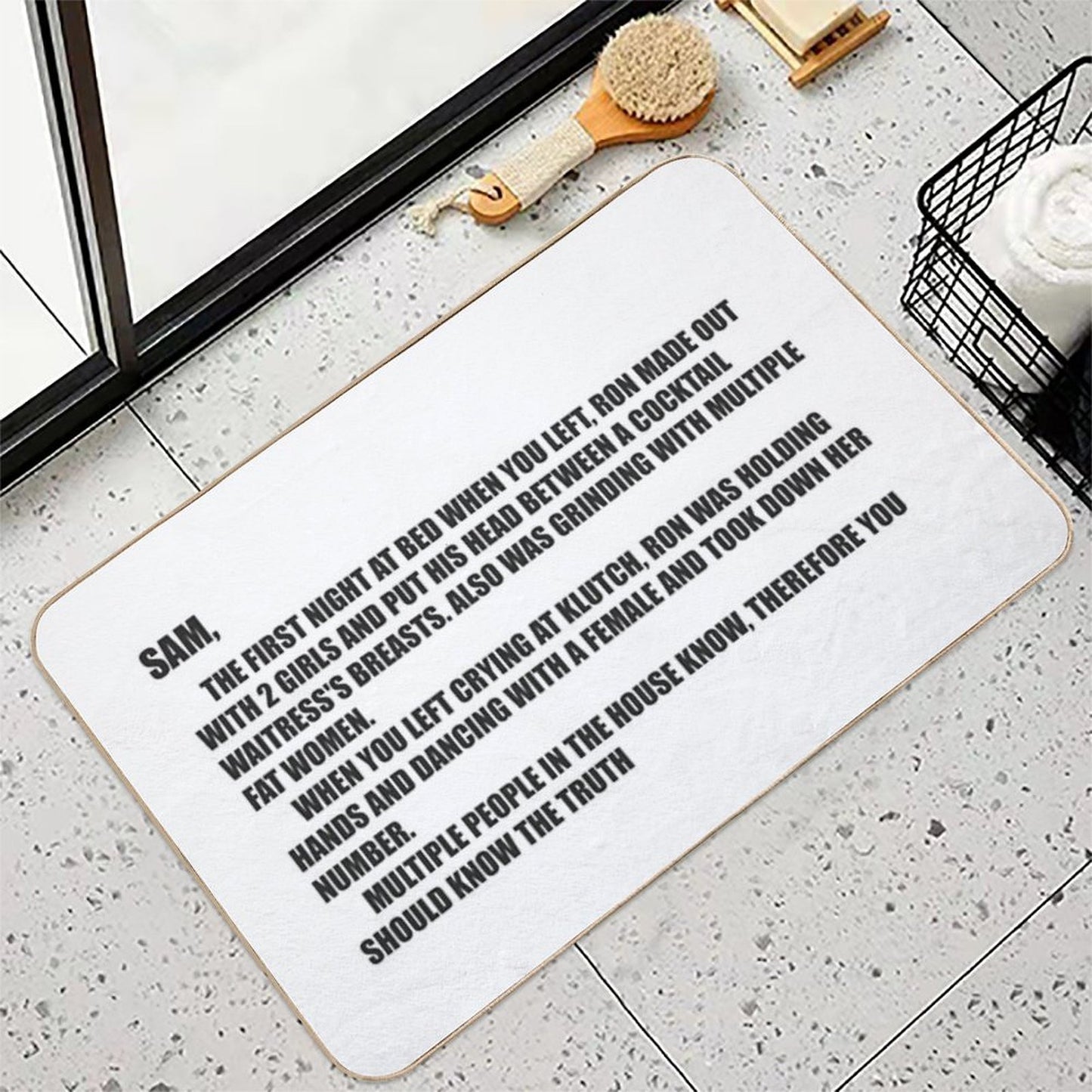 Jersey Shore Note  Eco-Friendly Bath Mat