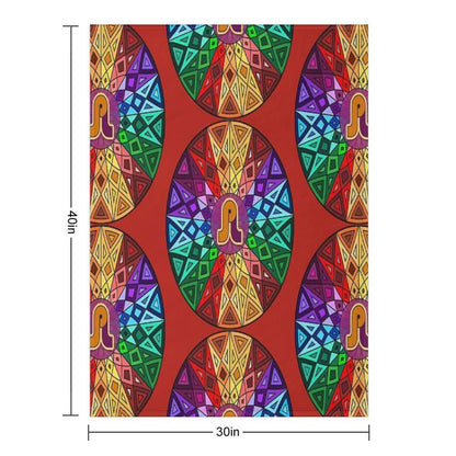 Pretty Lights - Rainbow Geometric Mandala - Psychedelic Funkadelic Trippy Festival Hallucinogen Quick-dry Throw Blanket