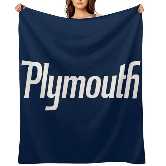 Plymouth - White Plush Throw Blanket