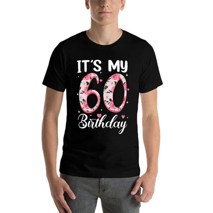 It&#39;s My 60th Birthday Flowers 60 Year Old Party Women  Oversized Silhouette T-Shirt