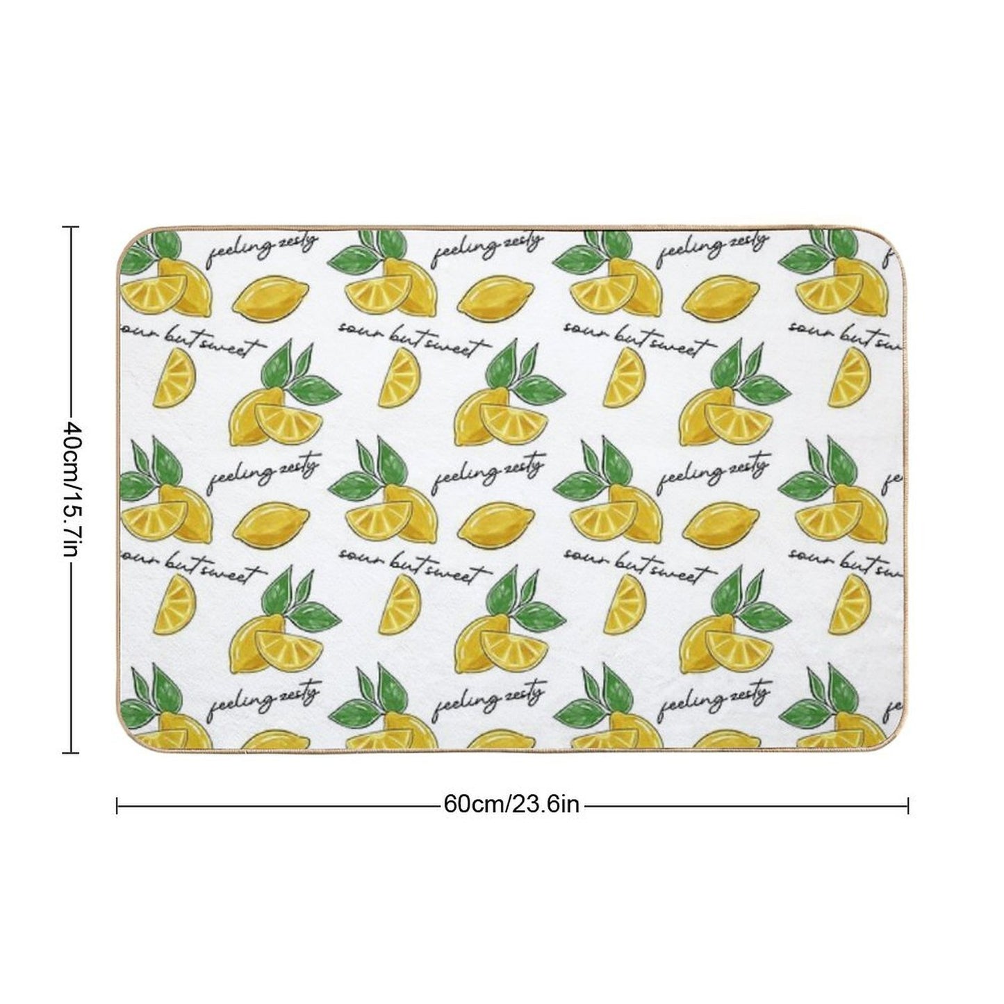 Lemons  Repositionable Bath Mat