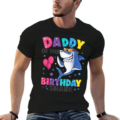 Daddy of The Shark Birthday Dad Matching Family  Tagless Design T-Shirt
