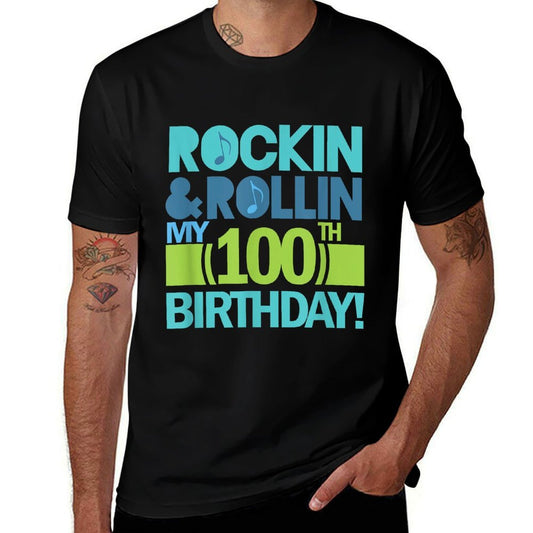 100th Birthday T-shirt Funny 100 Year Old Party Photo  Versatile T-Shirt
