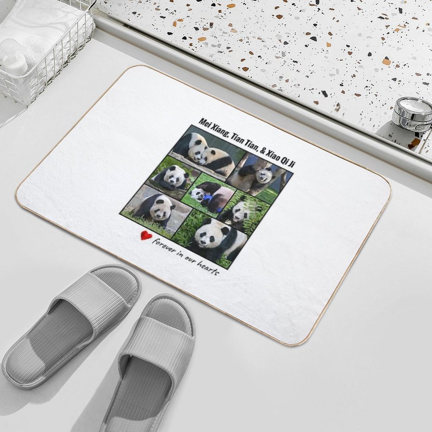 National Zoo Panda Forever in Our Hearts  Odorless Bath Mat