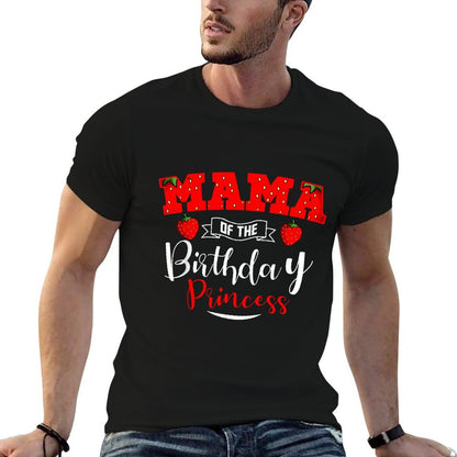 Mama Of The Birthday Princess Strawberry Theme Bday Party  Slim-fit Cut T-Shirt
