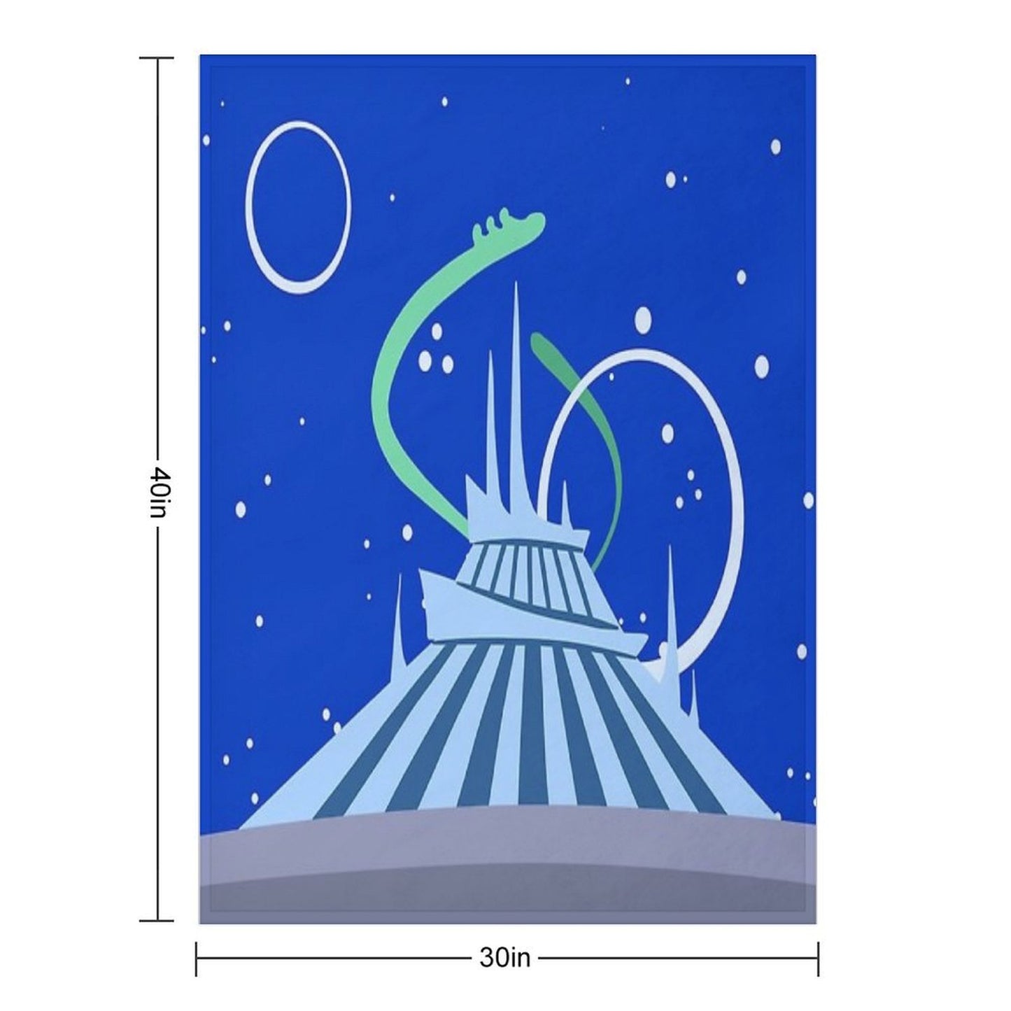 Space Mountain Wrinkle-free Throw Blanket