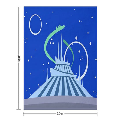 Space Mountain Wrinkle-free Throw Blanket
