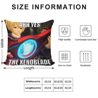 Ahh Yes, The Xenoblade Soft Fade-Resistant Throw Pillow