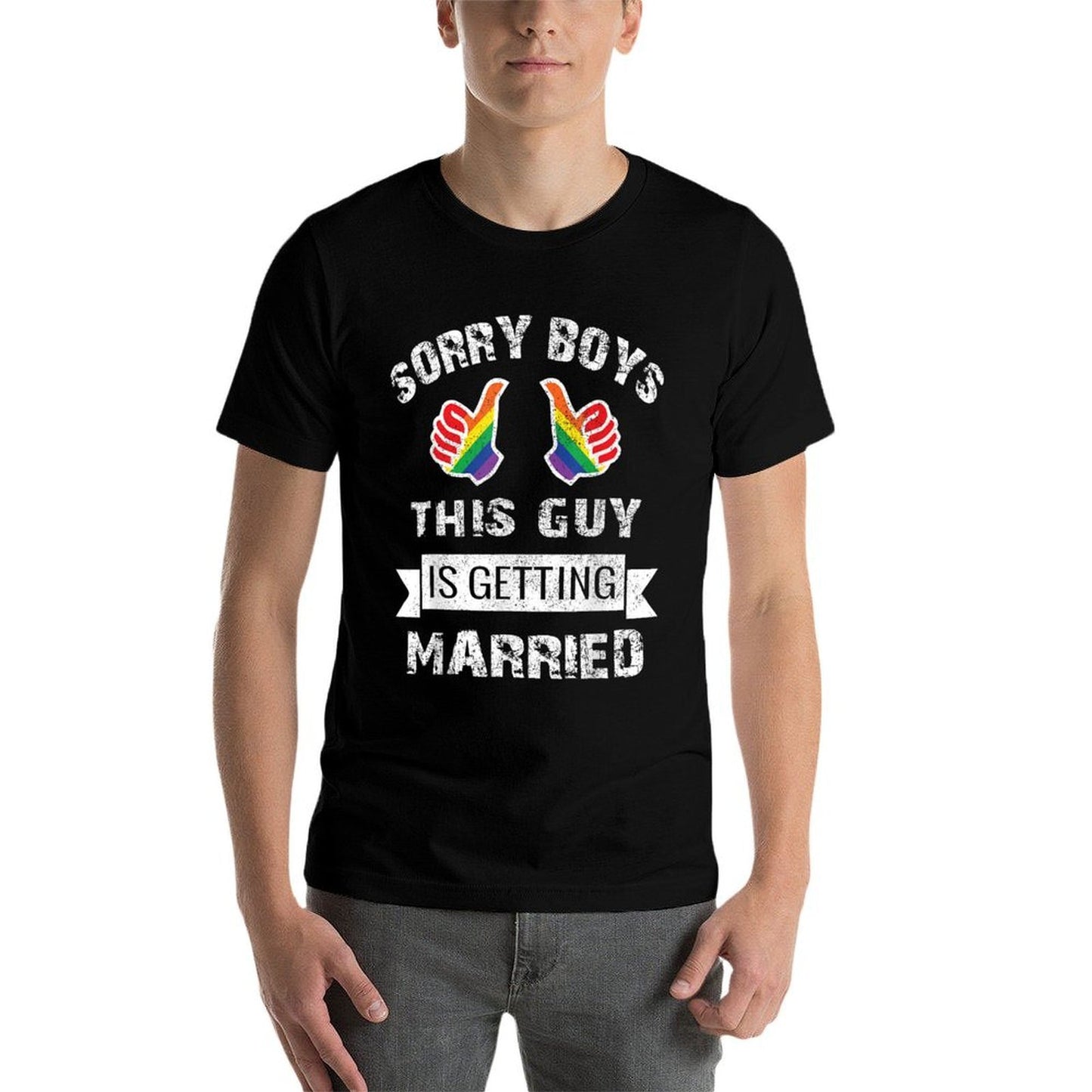 BACHELOR Party LGBT Gay Pride Gift Groom Bride  Wrinkle-resistant T-Shirt