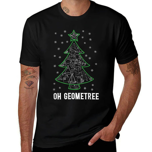 Math Nerd Student Christmas Tree Oh Geometree Geometry  Stretchy T-Shirt