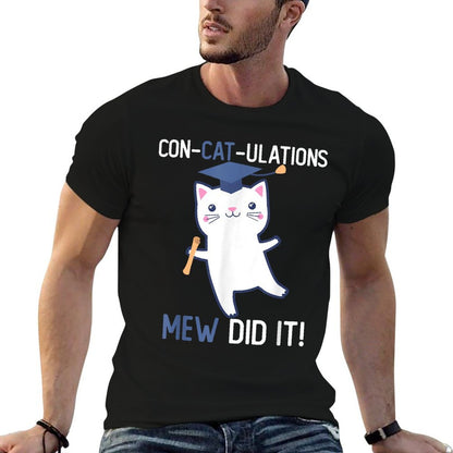 Class of 2025 Graduate Mew Did It Cat Lover Graduation Cats  Summer-ready Fabric T-Shirt