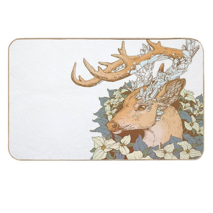 Non-typical Blue Quartz Buck  Non-Slip Bath Mat