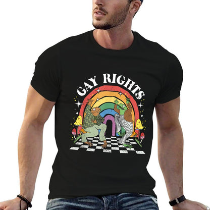 Gay Rights Frogs Rainbow Pride Month Funny Gay Lesbian LGBT  Moisture-wicking T-Shirt
