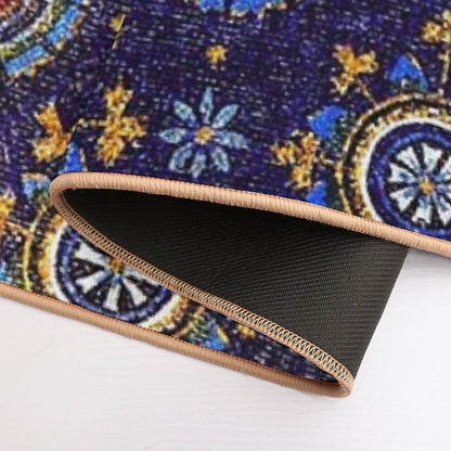 RAVENNA BYZANTINE MOSAICS,STARS,BLUE STARRY NIGHT Durable Bath Mat