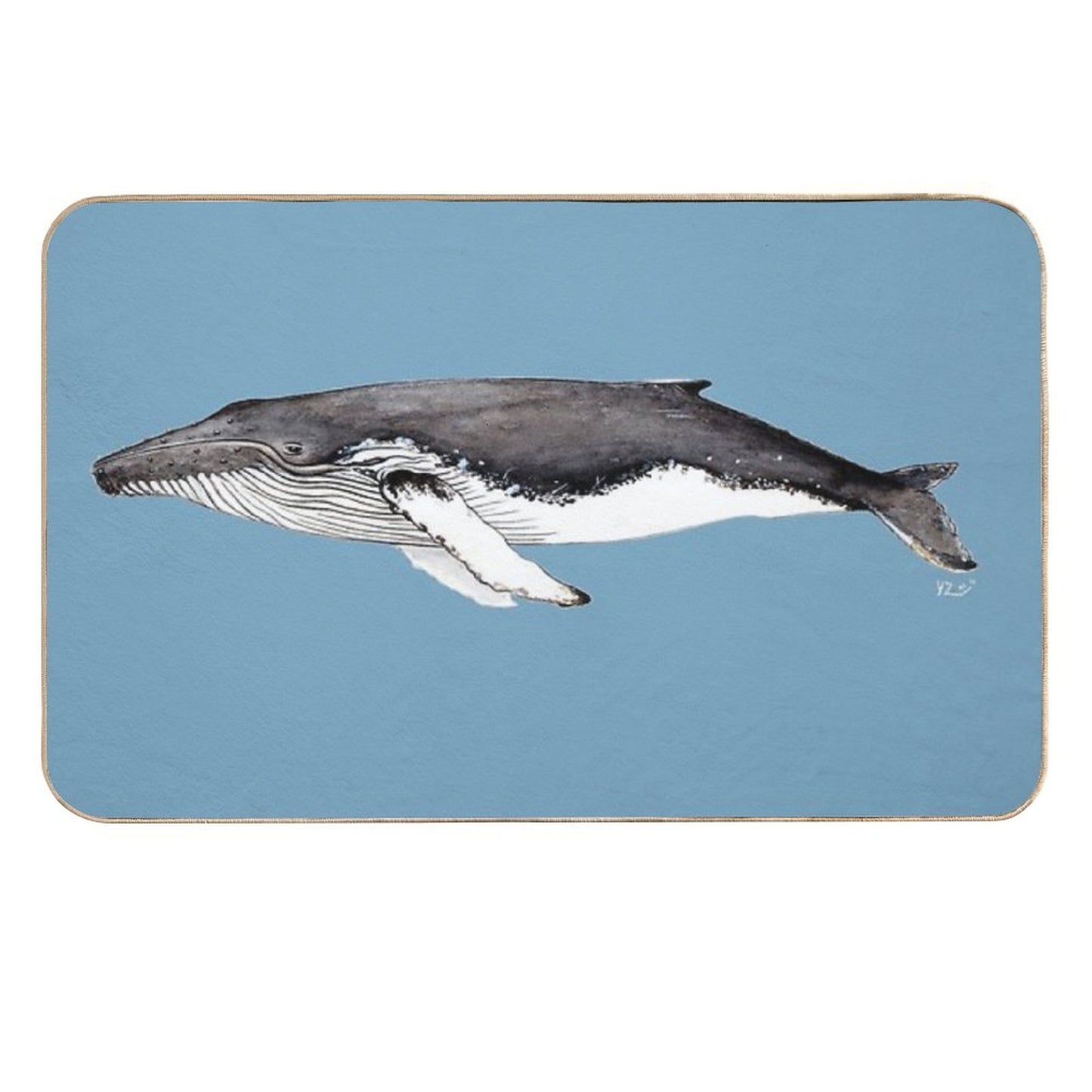 Humpback Whale  Easy Maintenance Bath Mat
