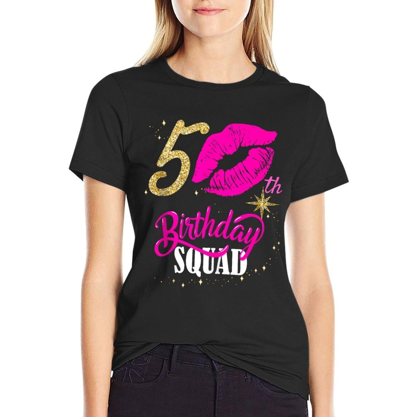 Las Vegas Girls Trip 2024s, Vegas 50th Birthday Squad  High-quality Stitching T-Shirt