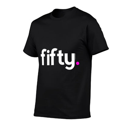 50th Birthday Gift Ideas for Her Women  Fifty Design Pink  Polyester Blend T-Shirt