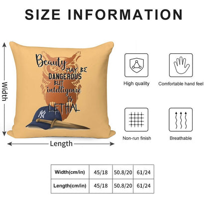 Intelligence Is Lethal - Percy Jackson Quotes Soft Reinforced Edging Throw Pillow