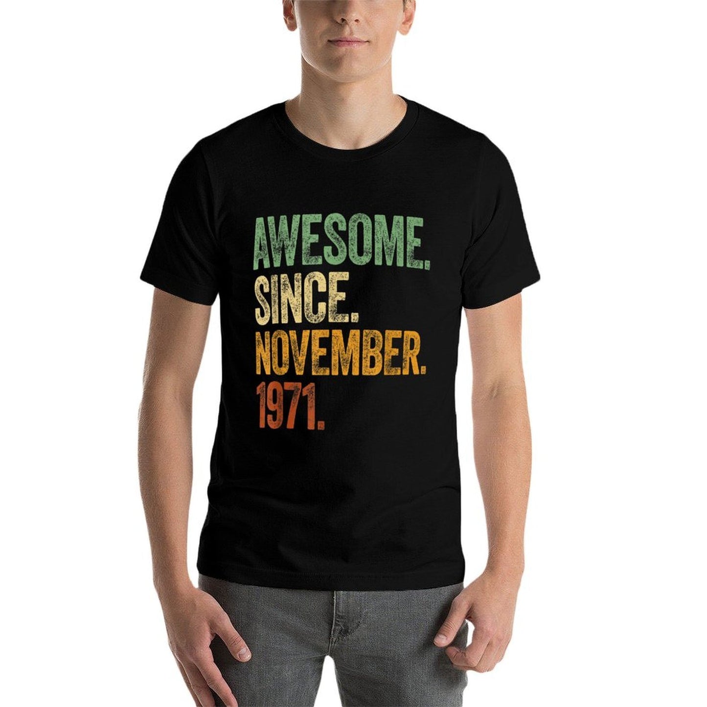 50 Years Awesome Since November Born in 1971 50th Birthday  Trendy Pattern T-Shirt