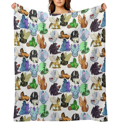 Wings of Fire with Foods Batch 2 Compact Throw Blanket