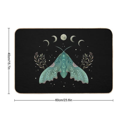 Luna And Moth  Rapid-Drying Bath Mat