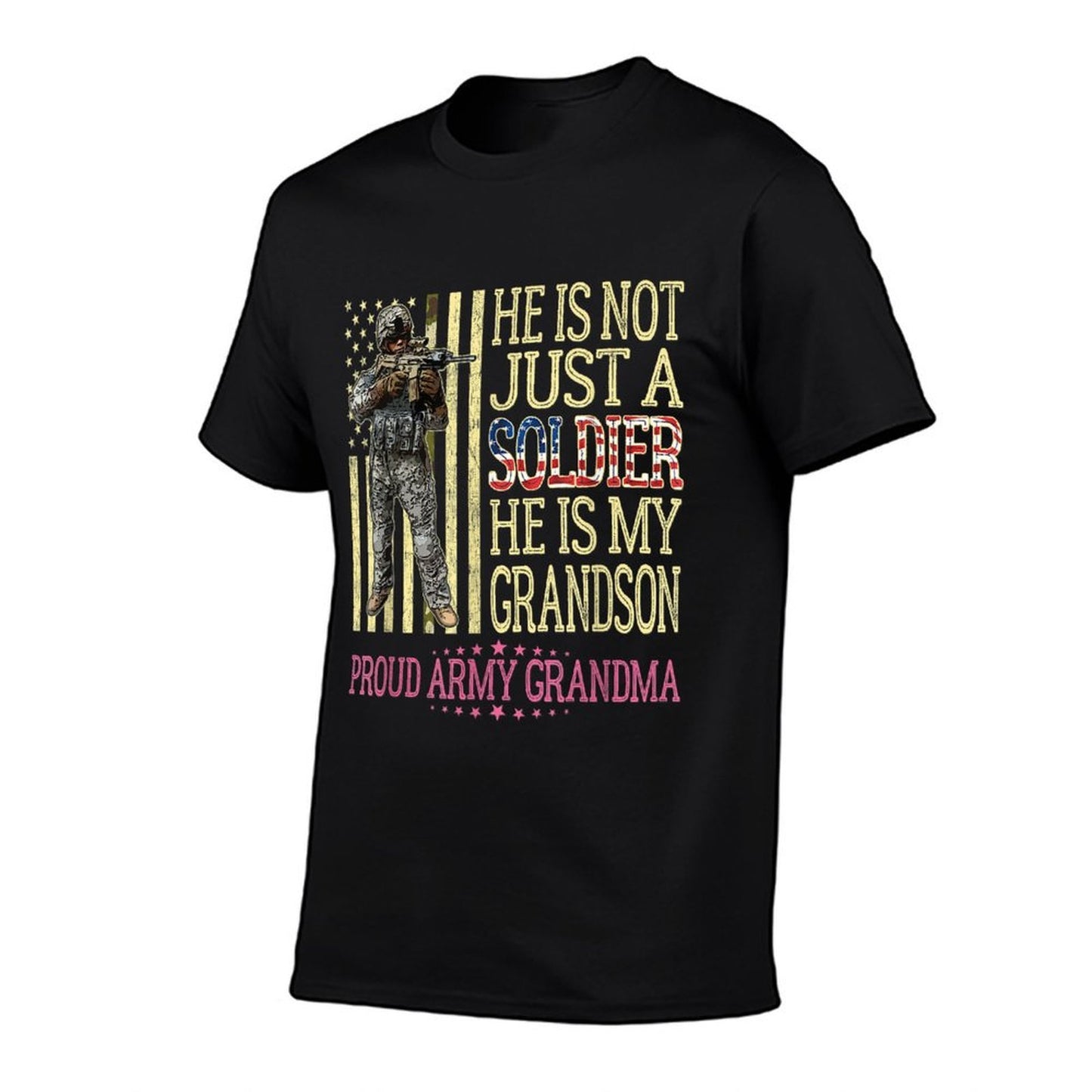 My Grandson Is A Soldier Proud Army Grandma Grandmother Gift  Versatile T-Shirt