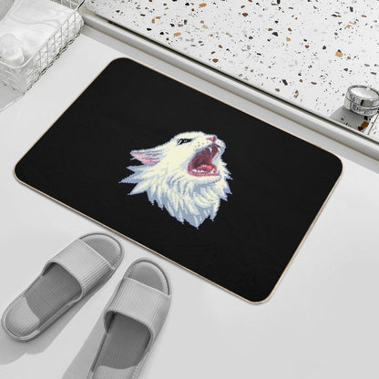 8-bit Screamin' Thurston The Cat!  Long-Lasting Bath Mat
