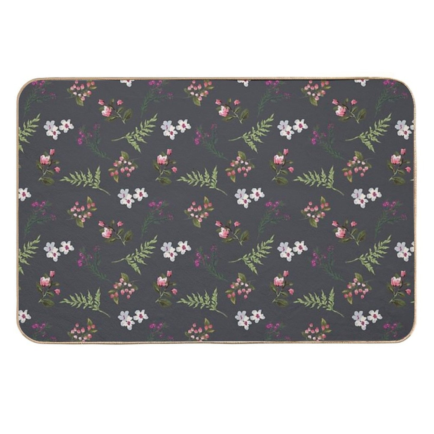 Vintage Flowers  Slip-Resistant Bath Mat